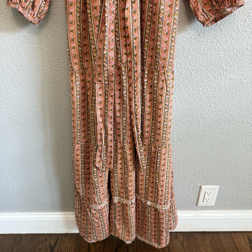 Sue Sartor Kaftan Style Dress Size‎ XL EUC Belted Waist - Picture 3 of 7